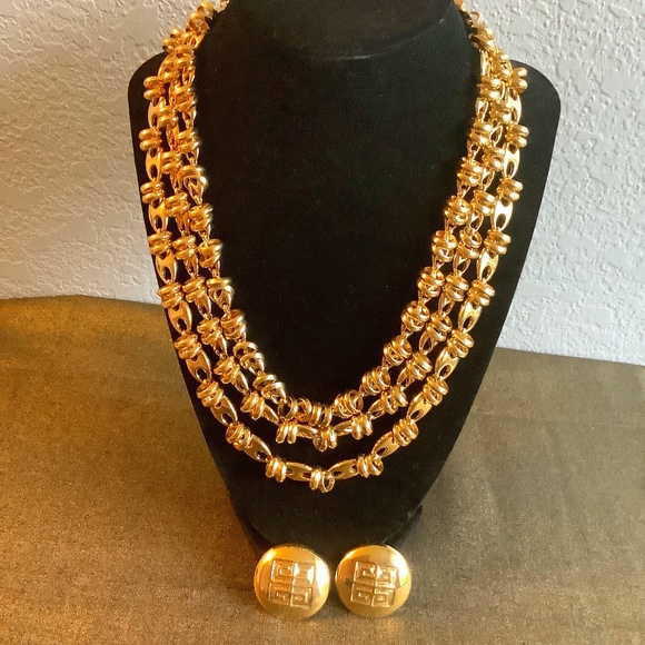 Givenchy Jewelry - Vintage Givenchy Necklace & Earrings